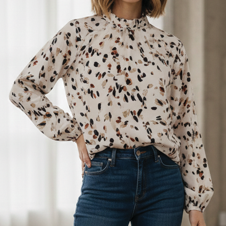 Sylvia | Blusa vintage femenina con volantes, elegante y romántica