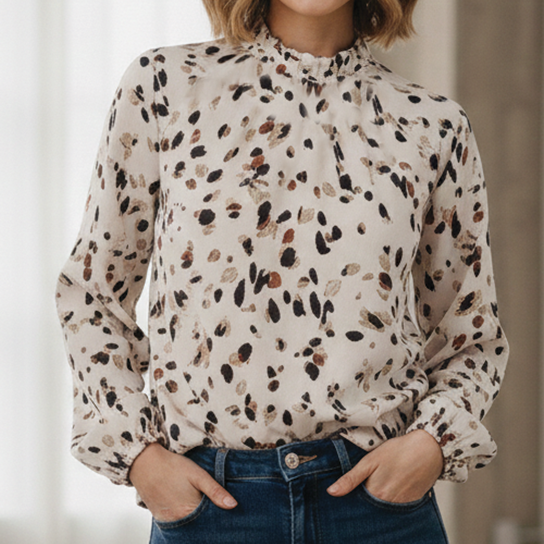 Sylvia | Blusa vintage femenina con volantes, elegante y romántica