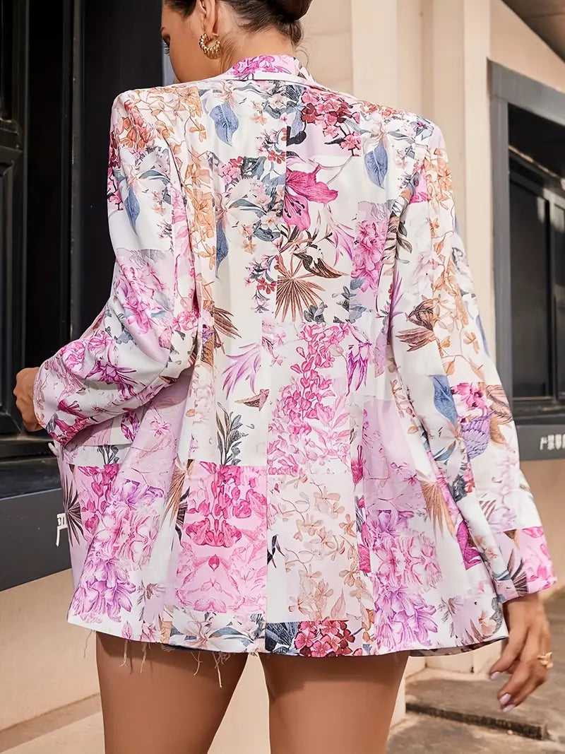 Judith | Blazer femenino con estampado floral multicolor