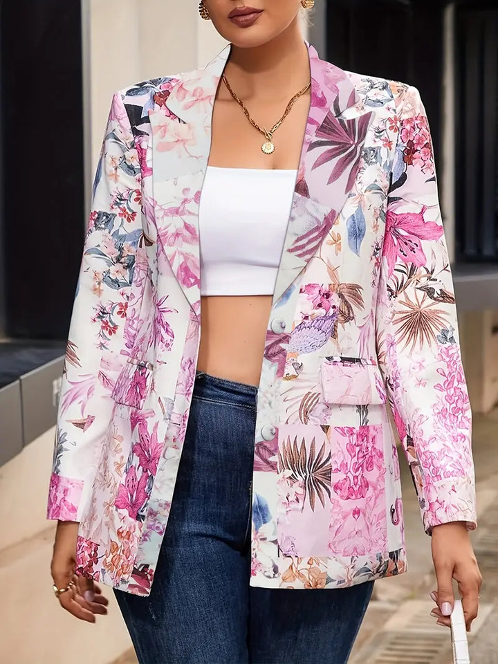 Judith | Blazer femenino con estampado floral multicolor