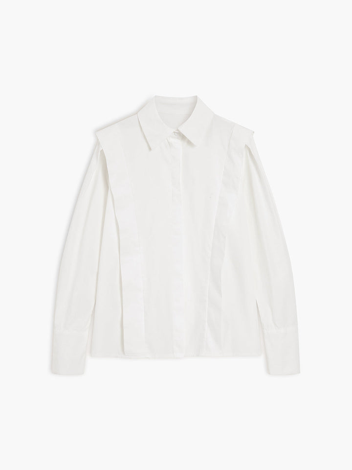 Madge | Camisa de mujer con cuello y puños anchos, elegante clásica