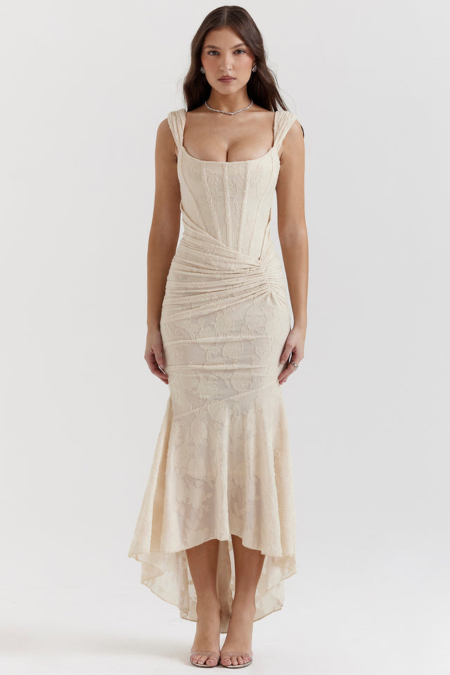 Kloey | Vestido de Noche Elegante con Detalle de Encaje