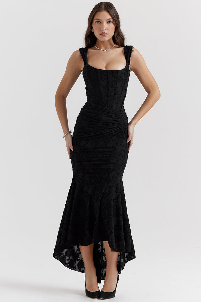 Kloey | Vestido de Noche Elegante con Detalle de Encaje