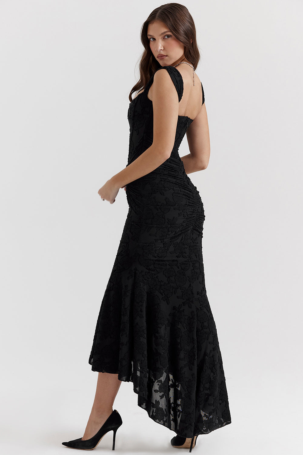 Kloey | Vestido de Noche Elegante con Detalle de Encaje