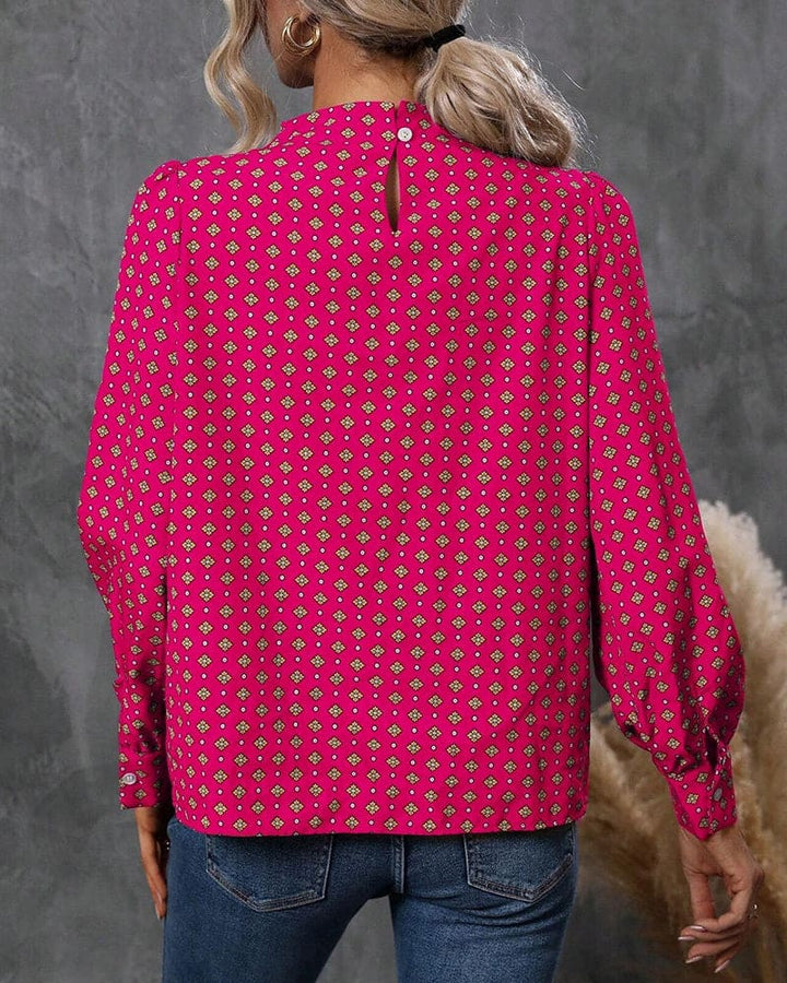Mehitable | Blusa de mujer de manga larga con estampado - vestido de noche
