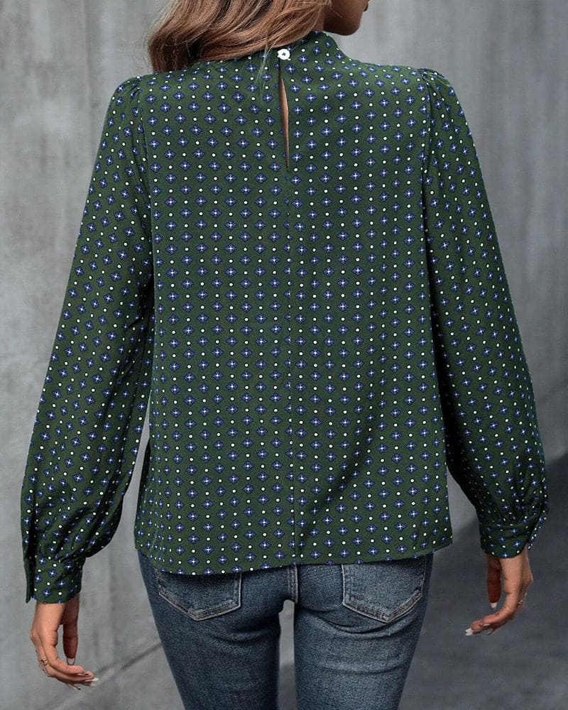 Mehitable | Blusa de mujer de manga larga con estampado - vestido de noche
