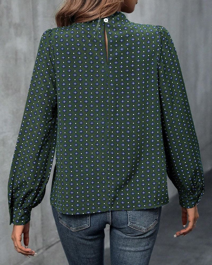 Mehitable | Blusa de mujer de manga larga con estampado - vestido de noche