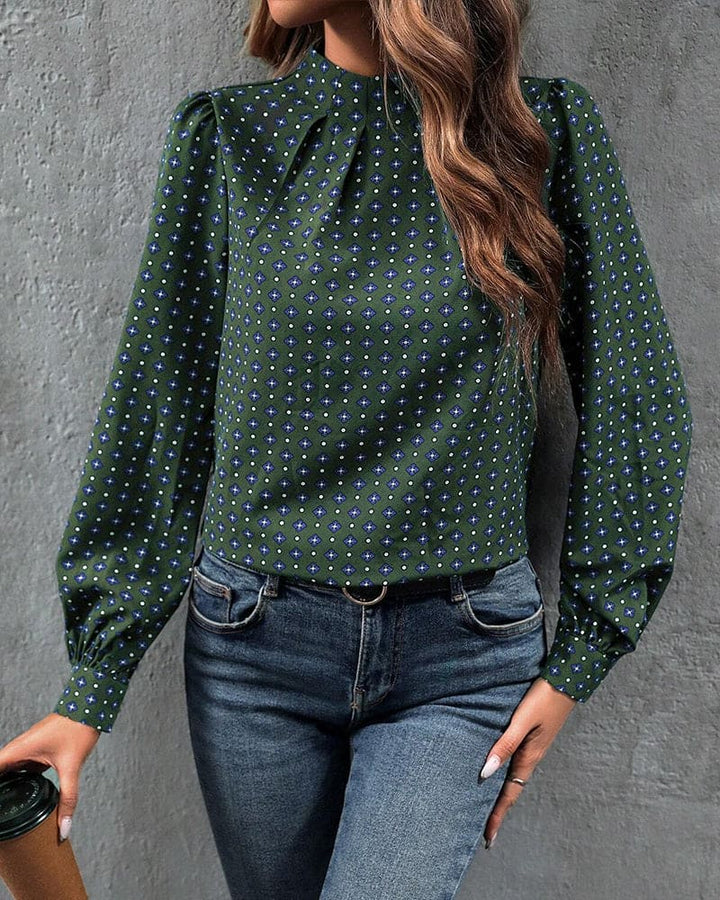 Mehitable | Blusa de mujer de manga larga con estampado - vestido de noche