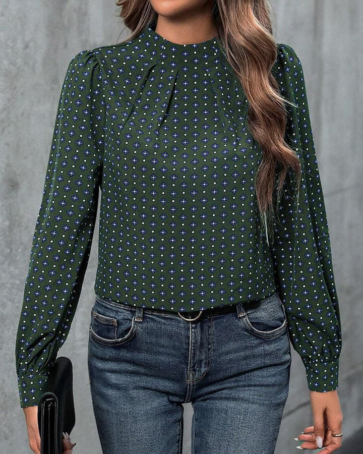 Mehitable | Blusa de mujer de manga larga con estampado - vestido de noche