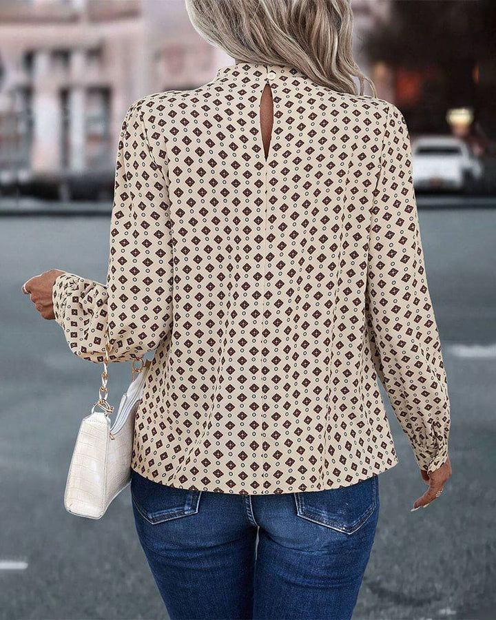 Mehitable | Blusa de mujer de manga larga con estampado - vestido de noche