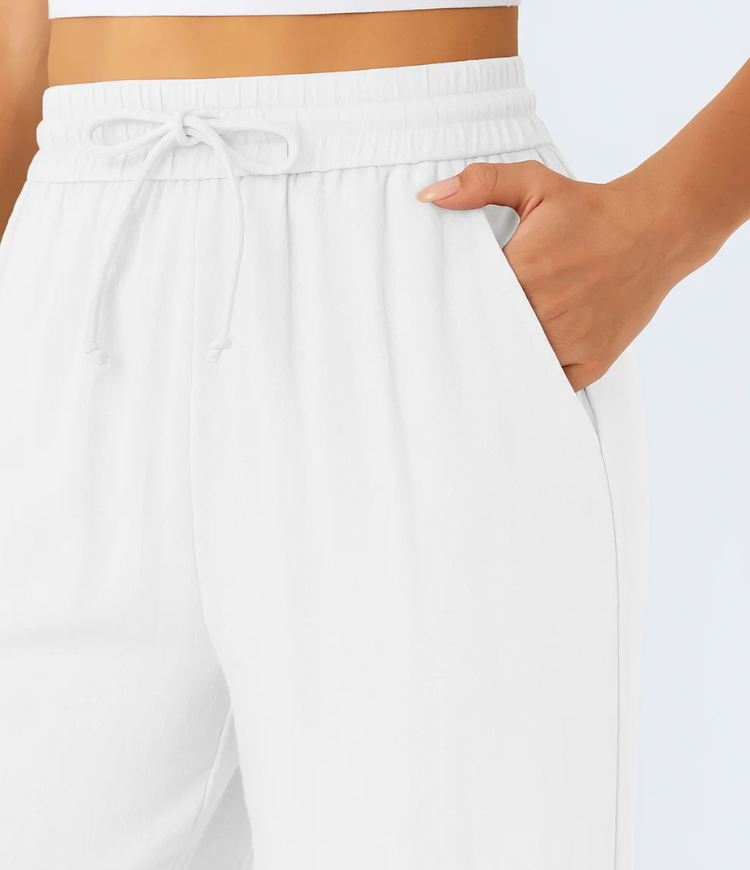 Charlaine | Pantalones de lino cómodos y transpirables con elegantes perneras