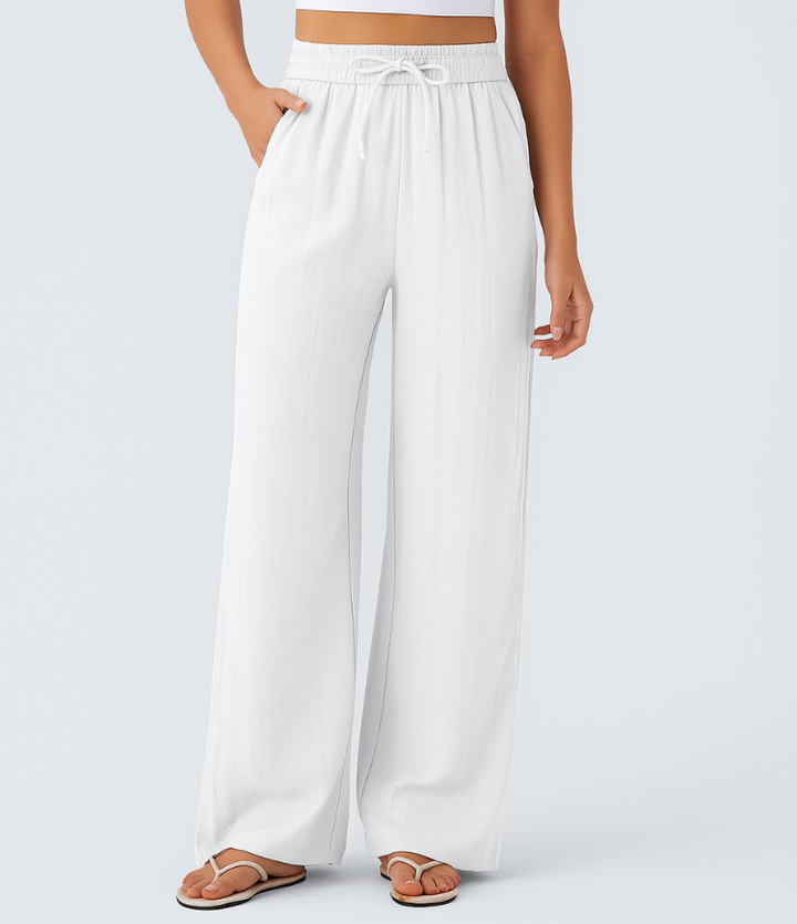 Charlaine | Pantalones de lino cómodos y transpirables con elegantes perneras