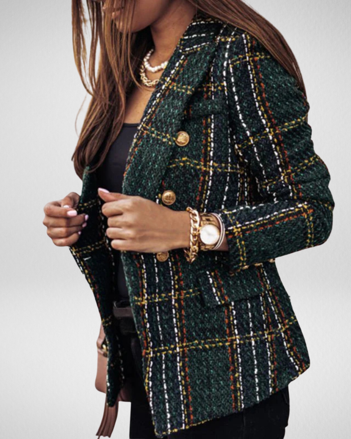 Clara | Saco de mujer elegante a cuadros