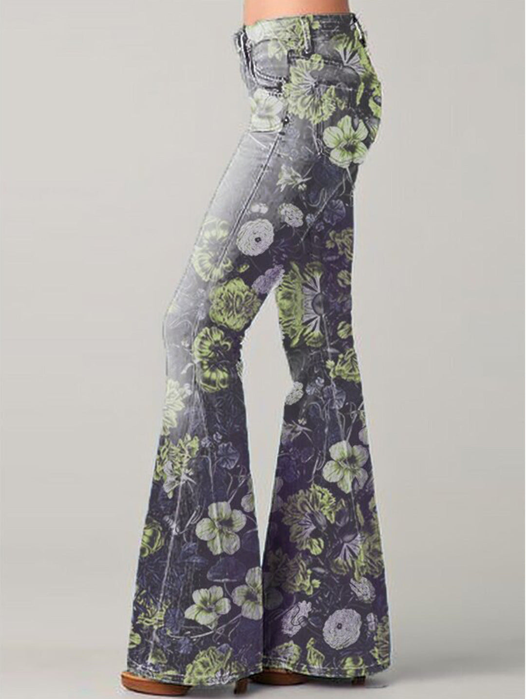 Lunessa - Jeans de Mujer de Campana con Cintura Alta | Estilo Boho Retro