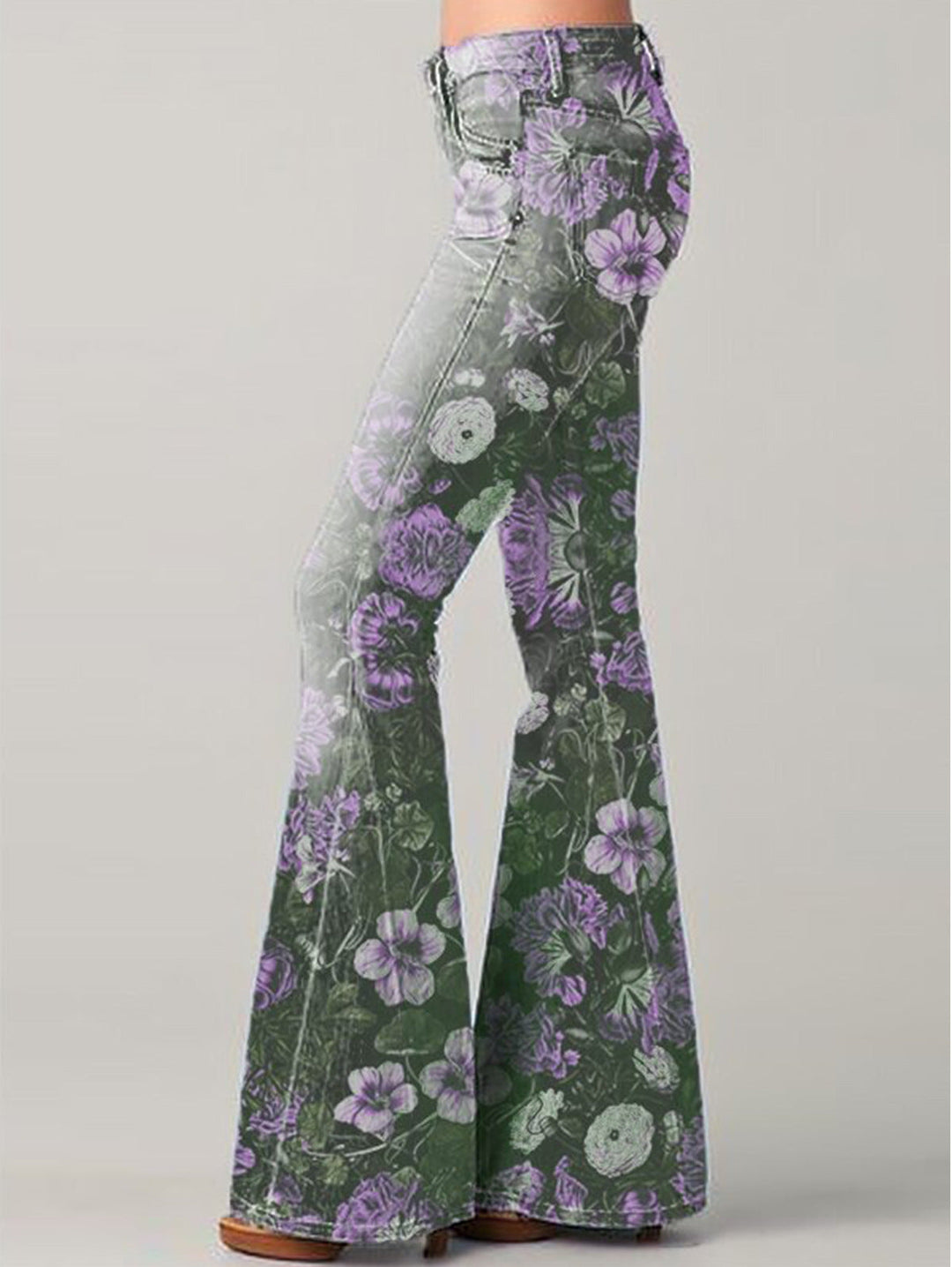 Lunessa - Jeans de Mujer de Campana con Cintura Alta | Estilo Boho Retro