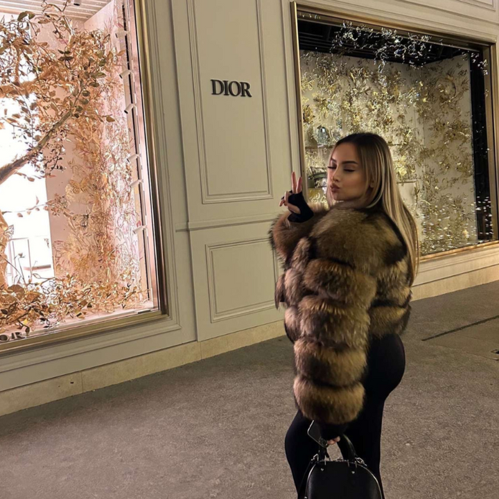 Maple - Chaqueta de piel sintética de lujo para mujer con carácter de noche
