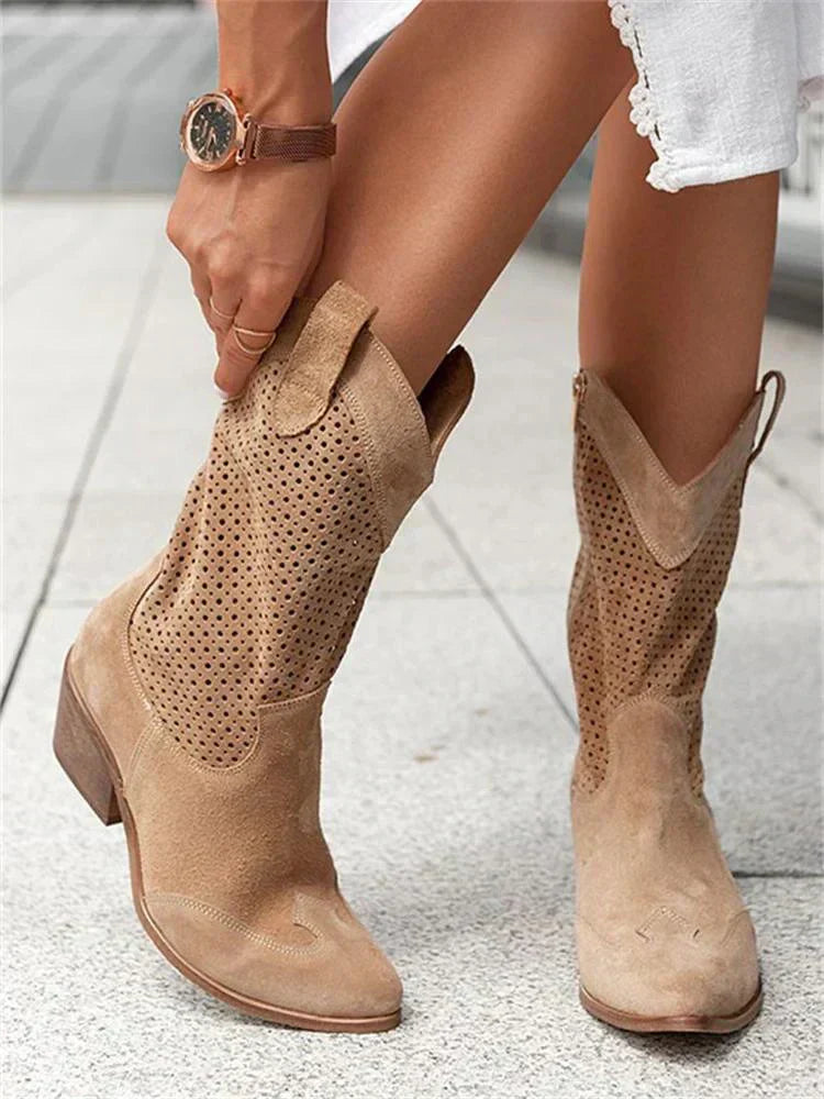 Olga | Botines calados con tacón