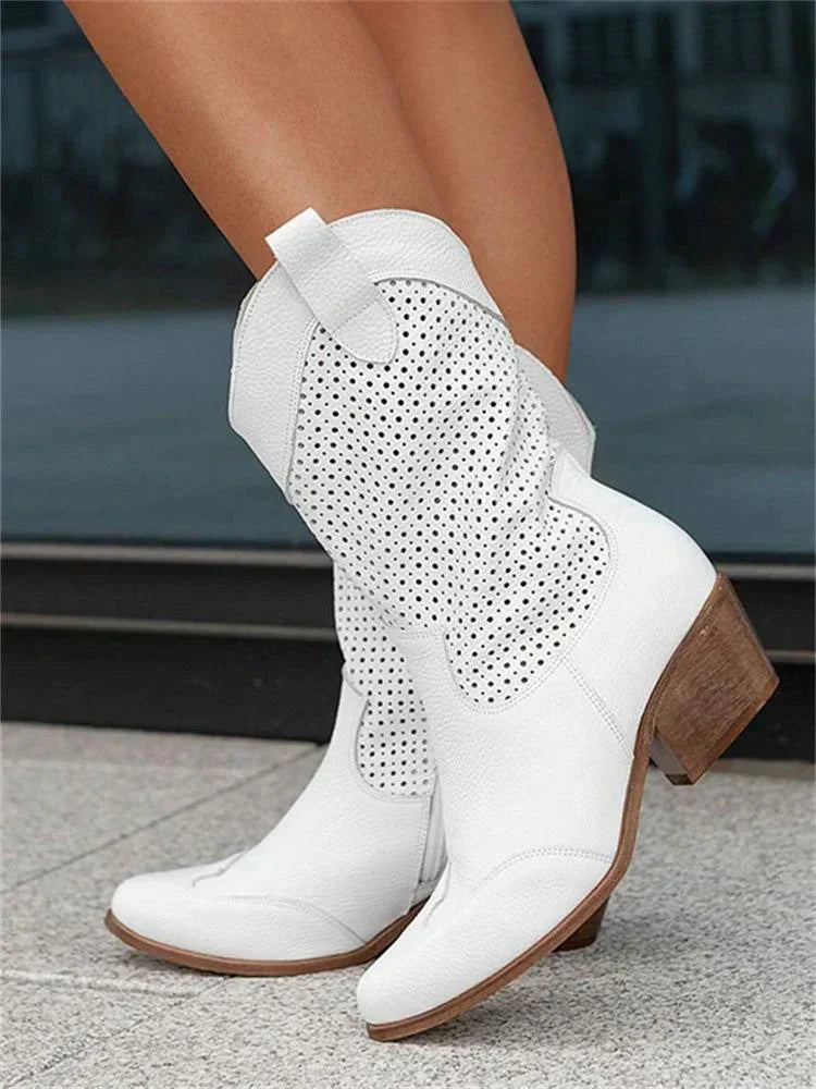 Olga | Botines calados con tacón