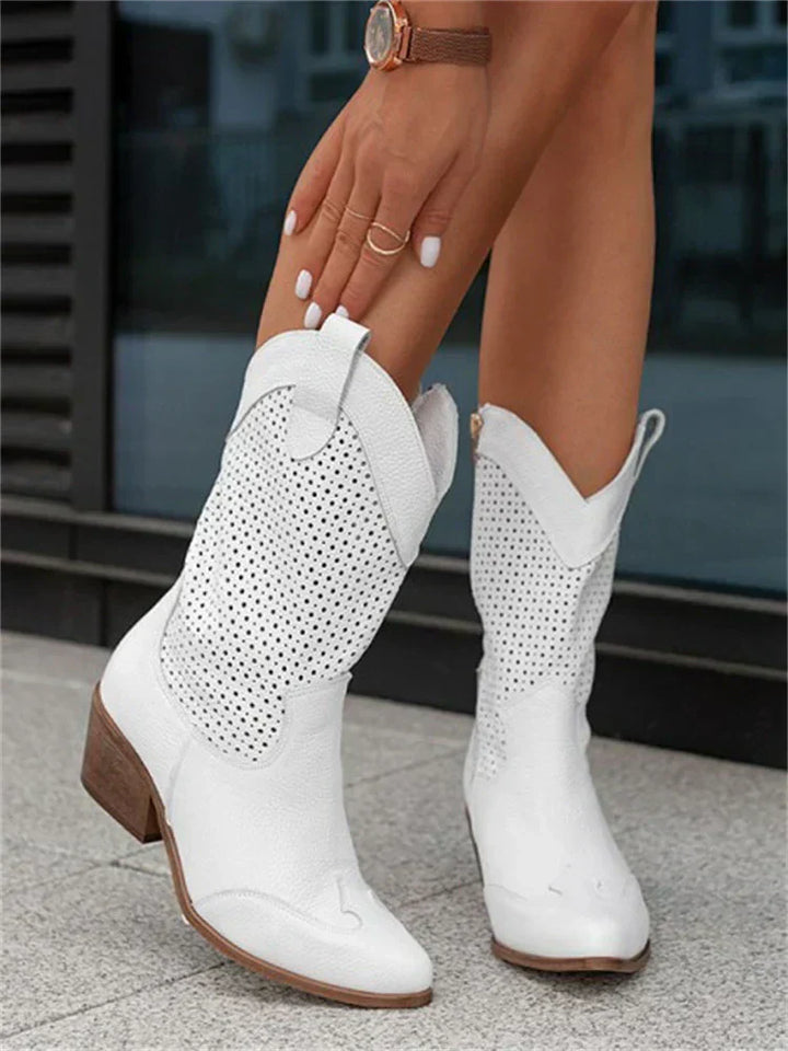 Olga | Botines calados con tacón