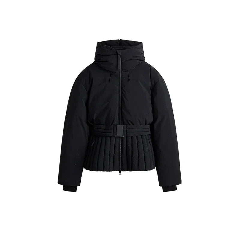 Glenda - Chaqueta de esquí impermeable con capucha desmontable y corte ajustado para mujeres