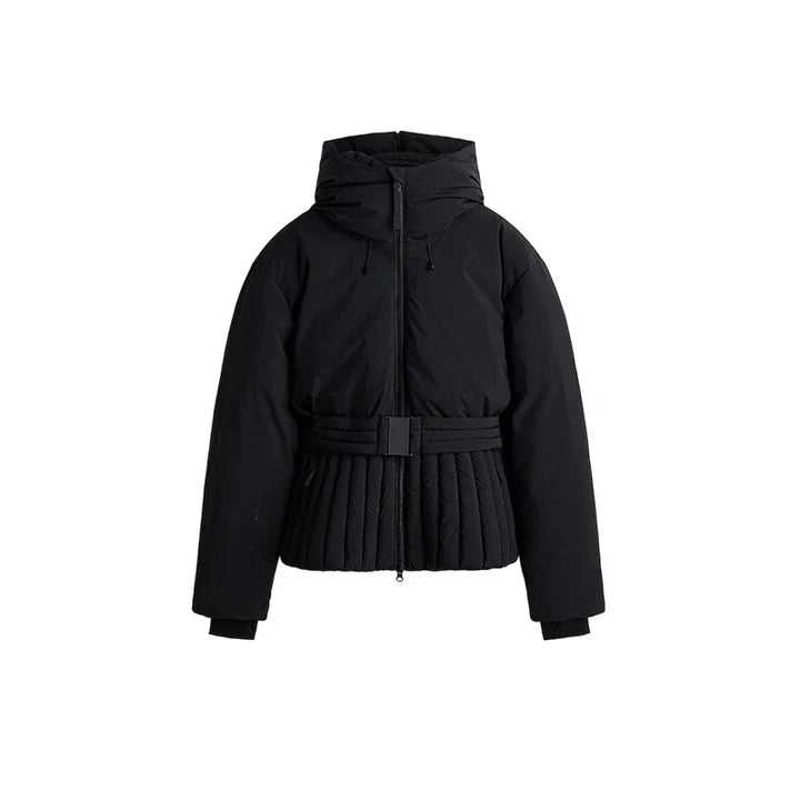 Glenda - Chaqueta de esquí impermeable con capucha desmontable y corte ajustado para mujeres