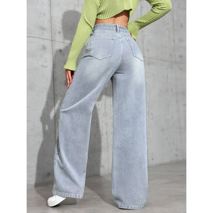 Netty | jeans para mujer de pierna ancha, pantalones modernos y elegantes