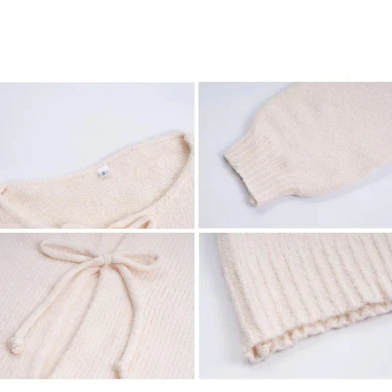 Honor | Suéter femenino FRESH LABEL Elara con lazo (striktrui)