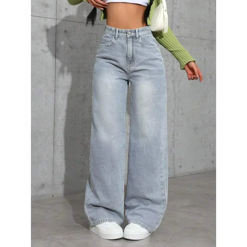 Netty | jeans para mujer de pierna ancha, pantalones modernos y elegantes