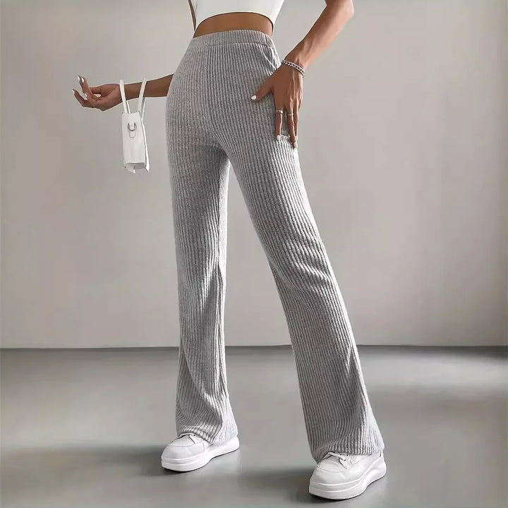 Bianka - Pantalones deportivos de mujer de punto acampanados