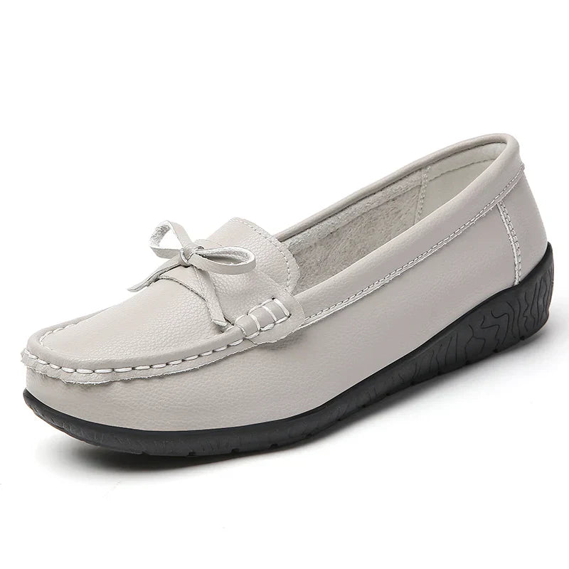 Harper - Mocasines ortopédicos para mujer - zapatos de media altura de cuero con lazo