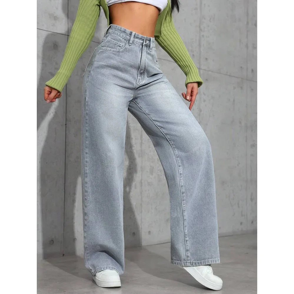 Netty | jeans para mujer de pierna ancha, pantalones modernos y elegantes