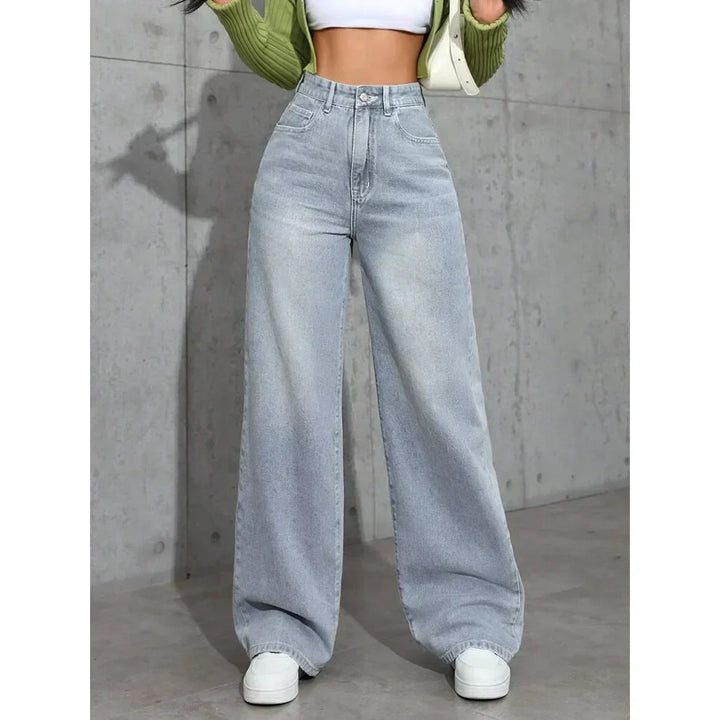 Netty | jeans para mujer de pierna ancha, pantalones modernos y elegantes