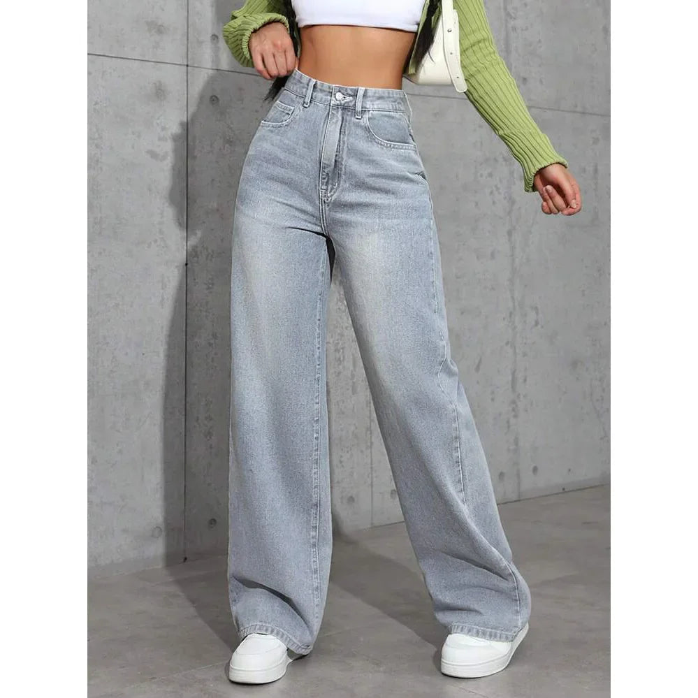 Netty | jeans para mujer de pierna ancha, pantalones modernos y elegantes