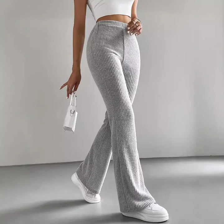 Bianka - Pantalones deportivos de mujer de punto acampanados