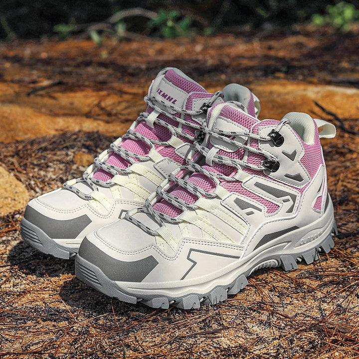 Thalina - Botas de trekking unisex para exteriores – impermeables, amortiguadoras, con caña alta