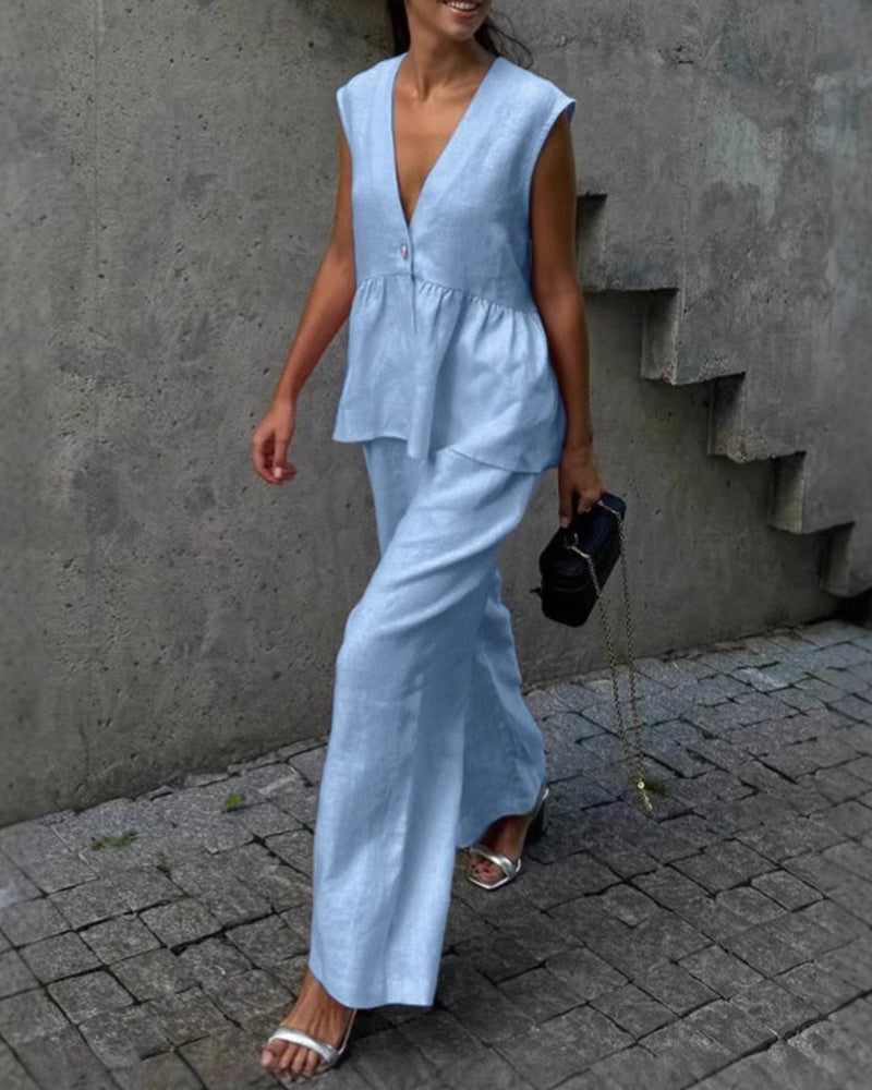 Persis | Conjunto casual de mujer con top de tirantes