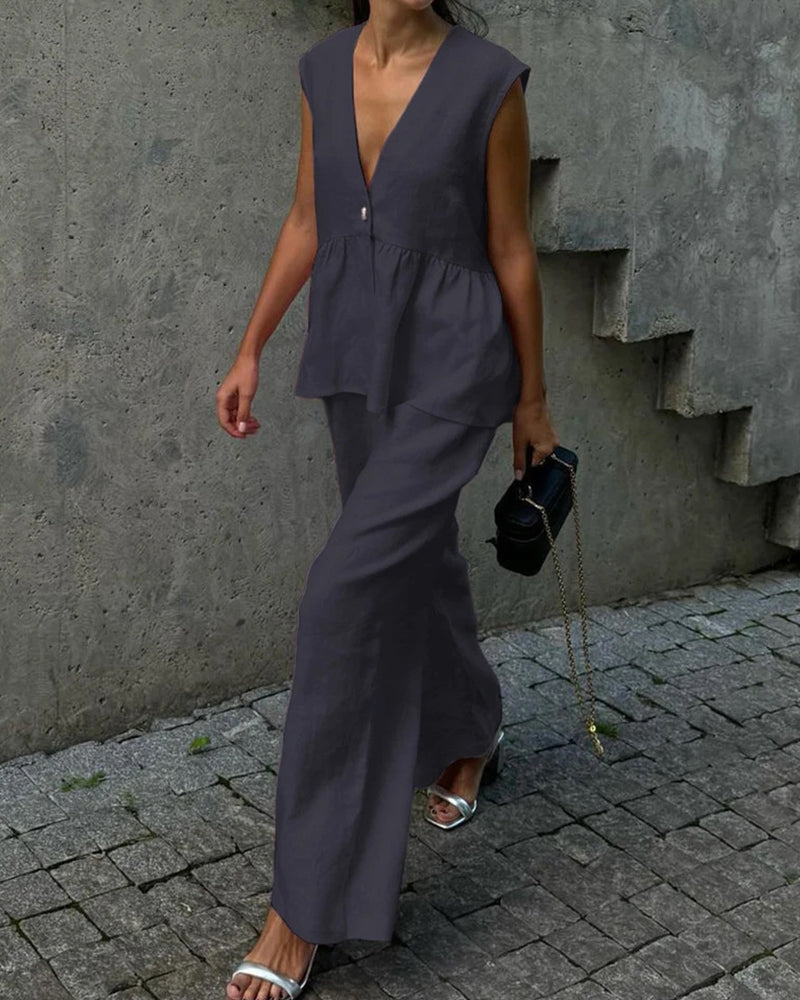 Persis | Conjunto casual de mujer con top de tirantes