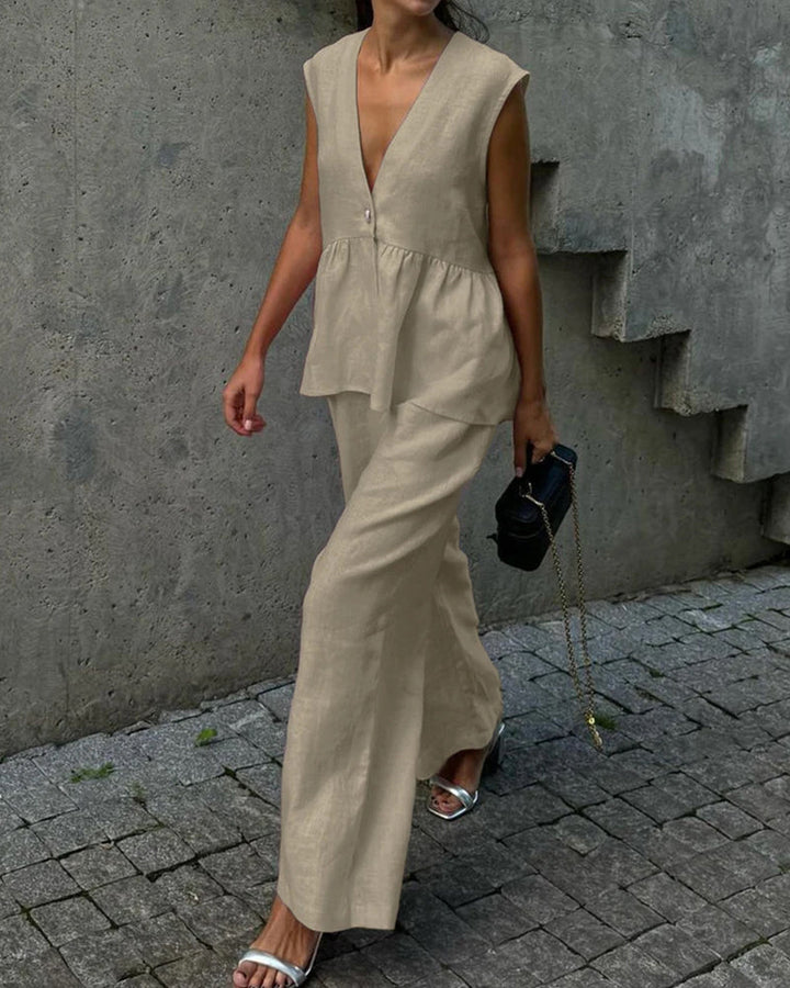 Persis | Conjunto casual de mujer con top de tirantes