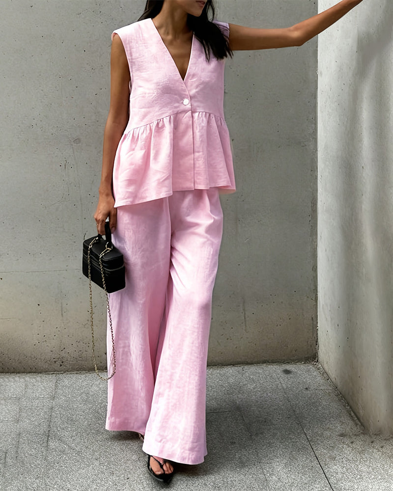 Persis | Conjunto casual de mujer con top de tirantes