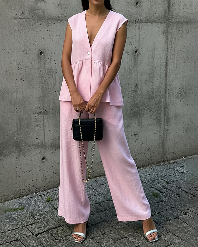 Persis | Conjunto casual de mujer con top de tirantes