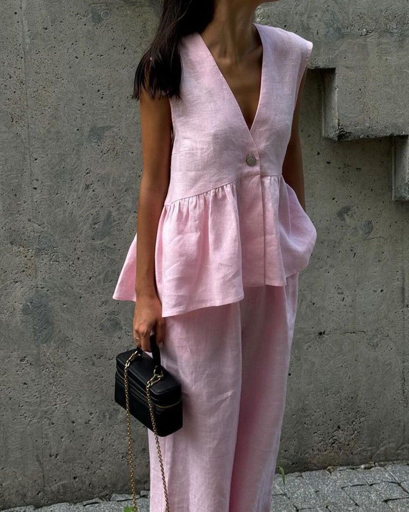 Persis | Conjunto casual de mujer con top de tirantes