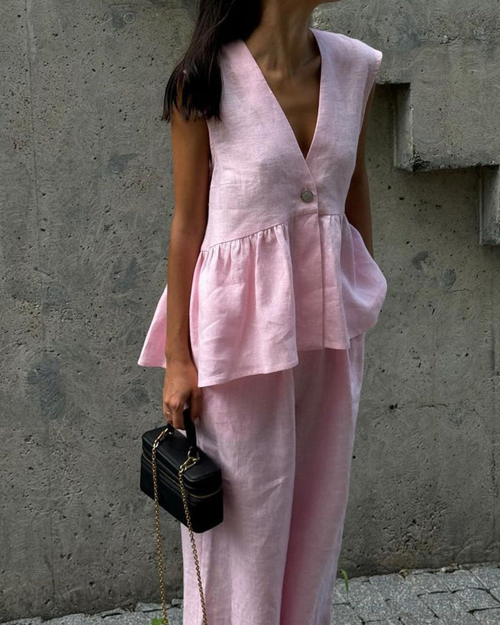 Persis | Conjunto casual de mujer con top de tirantes