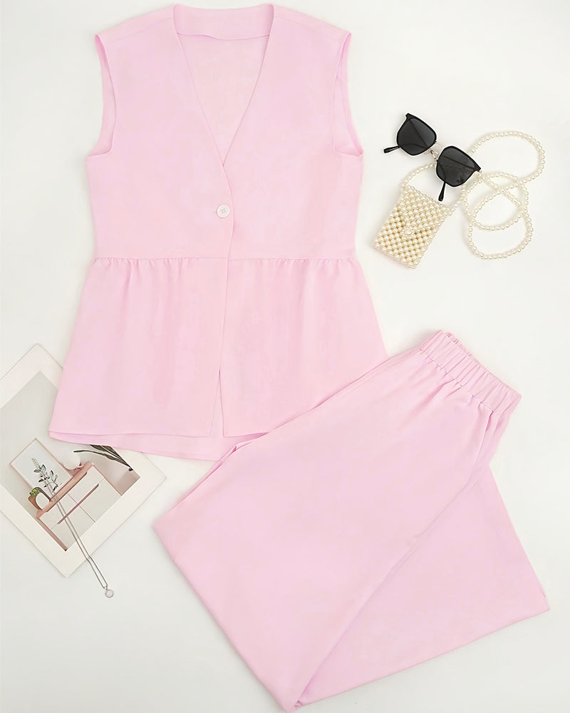 Persis | Conjunto casual de mujer con top de tirantes