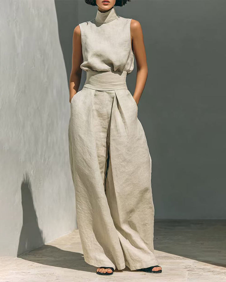 Lenna | Conjunto elegante de mujer con top sin mangas