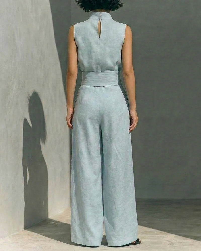 Lenna | Conjunto elegante de mujer con top sin mangas