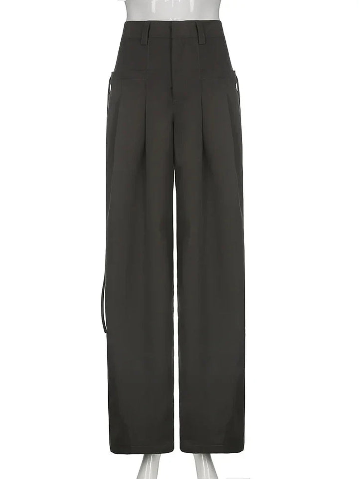 Lunara - Pantalones Anchos de Mujer con Cintura Alta