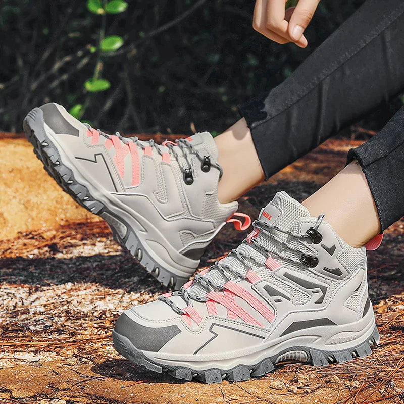 Thalina - Botas de trekking unisex para exteriores – impermeables, amortiguadoras, con caña alta