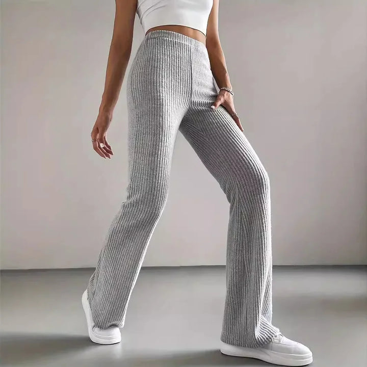 Bianka - Pantalones deportivos de mujer de punto acampanados