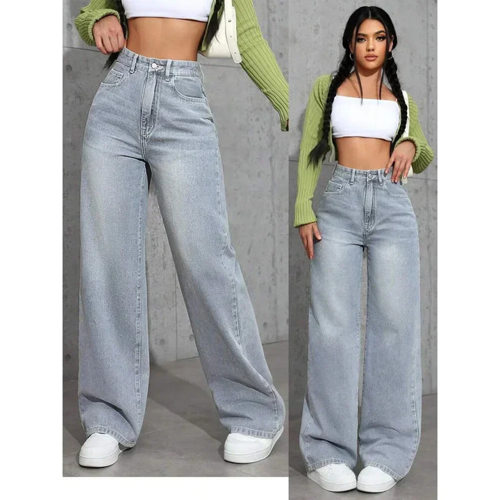 Netty | jeans para mujer de pierna ancha, pantalones modernos y elegantes