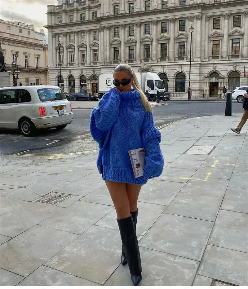 Magda | Suéter oversize de mujer con cuello alto